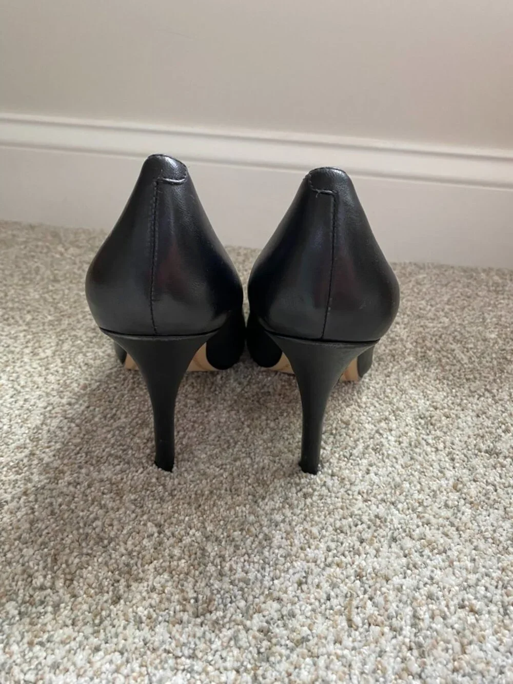 Karl Lagerfeld Women's Square Toe Pump Heels, Black, size 9 EUC